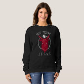 Sweatshirt Pas aujourd'hui Jésus Satan meme (Devant entier)