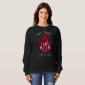 Sweatshirt Pas aujourd'hui Jésus Satan Mème 2 (Devant entier)
