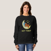Sweatshirt Pas aujourd'hui Sleeping Ours Lazy Novelty Nuit ét (Devant entier)