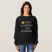 Sweatshirt Pas de conseils financiers Bitcoin dire (Devant entier)