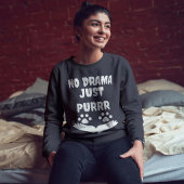 Sweatshirt Pas De Drame Juste Purr Cat Vibe Drôle Mignonne Pa