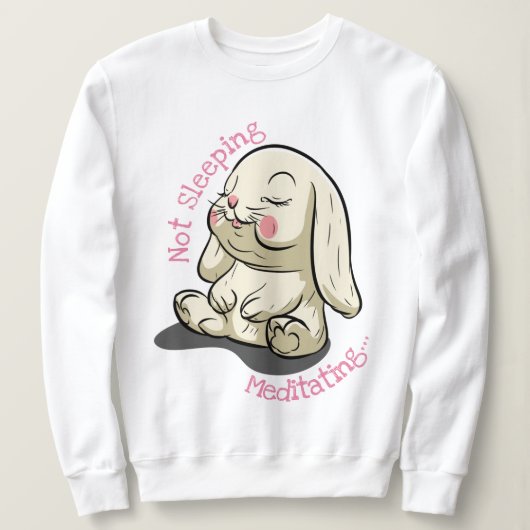 Sweatshirt Pas de lapin qui dort (Design devant)