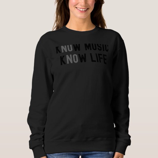 Sweatshirt Pas de musique ni de vie (Devant)