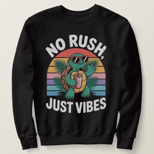Sweatshirt Pas de précipitation, juste de l'ambiance Fun Turt (Design devant)