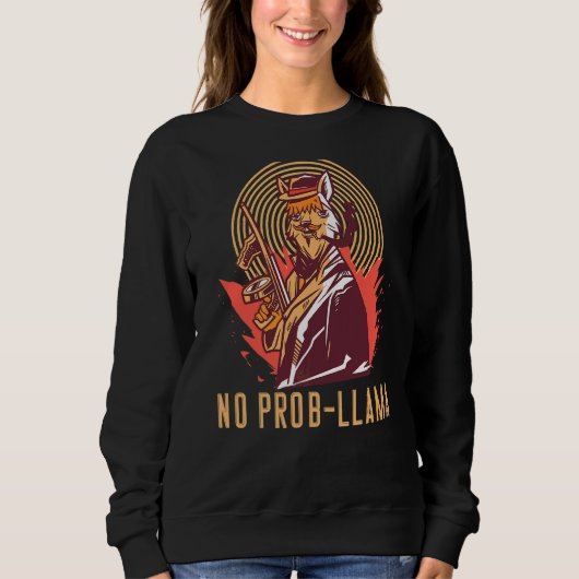 Sweatshirt Pas de Prob Llama Animal migna Mafia Llama (Devant)