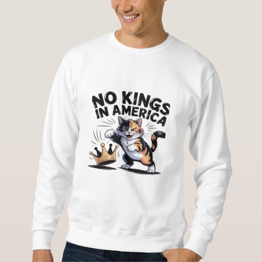 Sweatshirt Pas de rois en Amérique Classique Simple Propre (Devant)