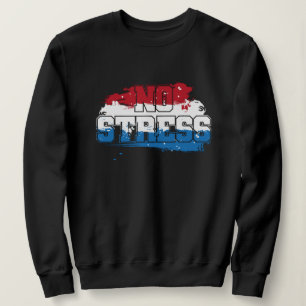 Sweatshirt Pas de stress - Rouge Blanc Bleu Positif Esprit