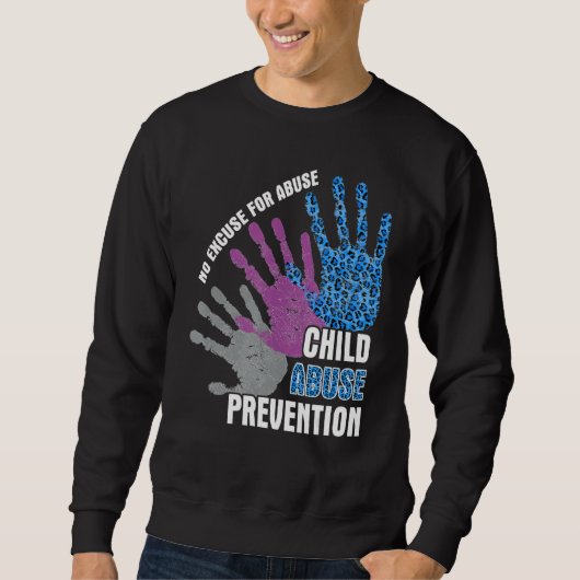 Sweatshirt Pas d'excuse Prévention de la maltraitance des enf (Devant)