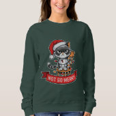Sweatshirt Pas si joli chaton de Noël (Devant)