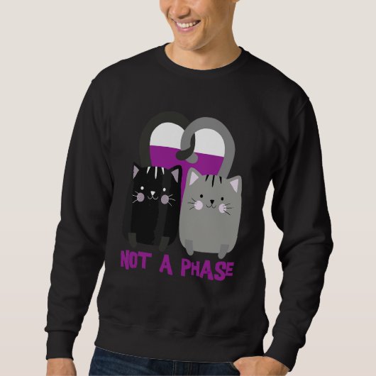Sweatshirt Pas Une Phase Chats Asexualité Ace Pride Lgbtq (Devant)
