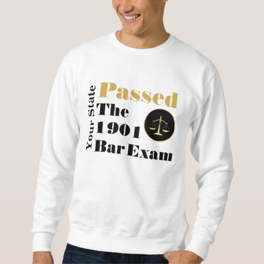 Sweatshirt Passé l'examen à barres (Personnaliser avec l'état (Devant)