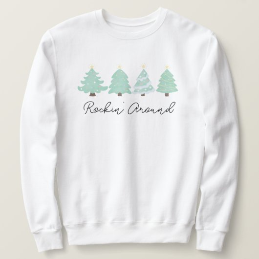 Sweatshirt Pastel Aquarelle Arbre de Noël Unisex (Design devant)