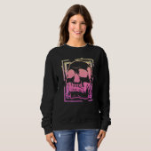 Sweatshirt Pastel Goth Glitch Skull Grunge Emo Vaporwave Skul (Devant entier)