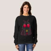Sweatshirt Pastel Goth Mothman Lampe Folklore Cryptid Déplais (Devant entier)