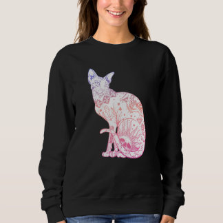 Sweatshirt Pastel Goth Sphynx Chat Kitten Wicca Sorcière Tato
