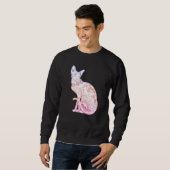 Sweatshirt Pastel Goth Sphynx Chat Kitten Wicca Sorcière Tato (Devant entier)