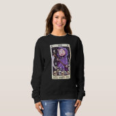 Sweatshirt Pastel Goth Tarot Card The Death Grim Reaper Chat  (Devant entier)