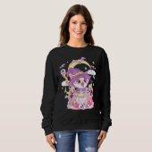 Sweatshirt Pastel Goth Wiccan Chat Cute Déplaisante Chat Et (Devant entier)