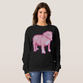 Sweatshirt Pastel Pitbull rose (Devant entier)