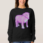 Sweatshirt Pastel Pitbull violet (Devant)