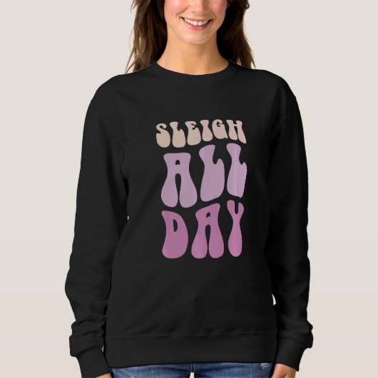 Sweatshirt Pastel Winter Christmas Sleigh All Day  4 (Devant)