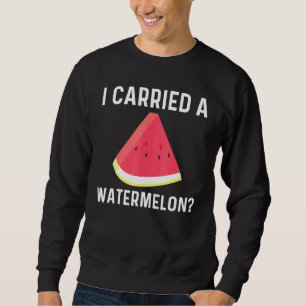 Sweatshirt Pastèque cool Pour Hommes Femmes Mélon Rouge Beve