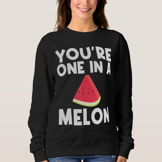 Sweatshirt Pastèque cool Pour Hommes Femmes Mélon Rouge Beve  (Devant)