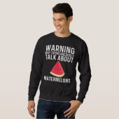 Sweatshirt Pastèque cool Pour Hommes Femmes Mélon Rouge Beve (Devant entier)