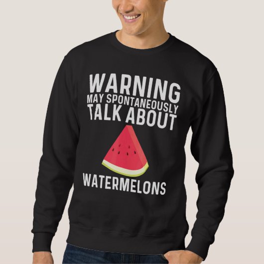 Sweatshirt Pastèque cool Pour Hommes Femmes Mélon Rouge Beve (Devant)