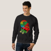Sweatshirt Pastèque d'été esthétique (Devant entier)