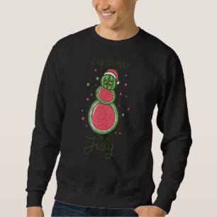 Sweatshirt Pastèque Snowman Noël En Juillet Mal Été C