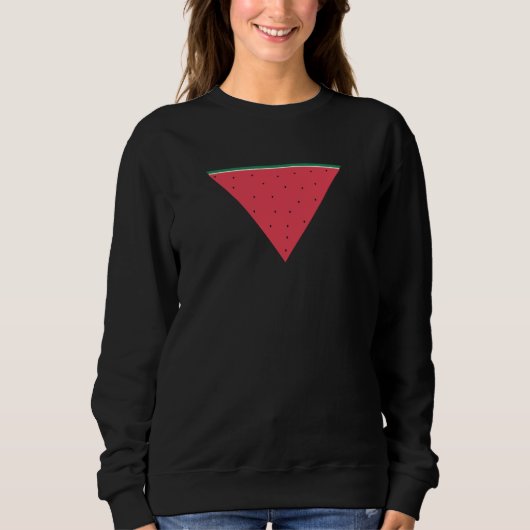 Sweatshirt Pastèque sur résistance inversée au triangle rouge (Devant)