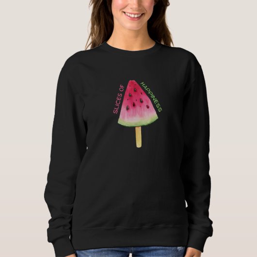 Sweatshirt Pastèque tranches de bonheur Vibes d'été Graphi (Devant)