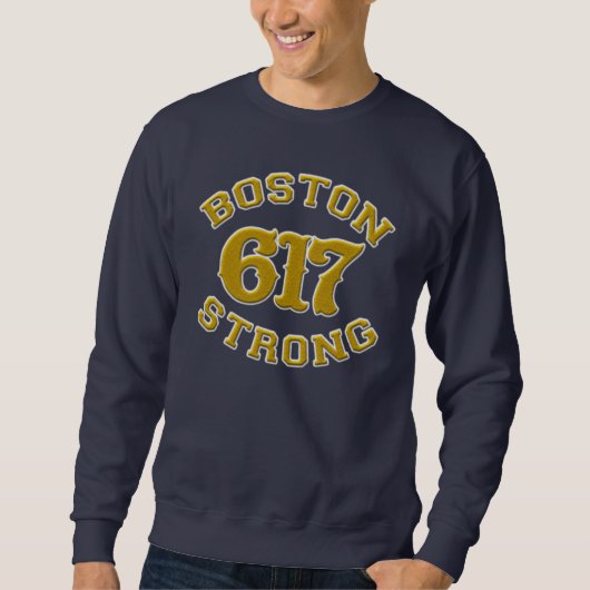 Sweatshirt Patch 3D robuste BOSTON 617 (Devant)