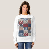 Sweatshirt Patchwork de jour d'hiver (Devant entier)