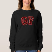 Sweatshirt patchwork sequin Saint-Valentin (Devant)