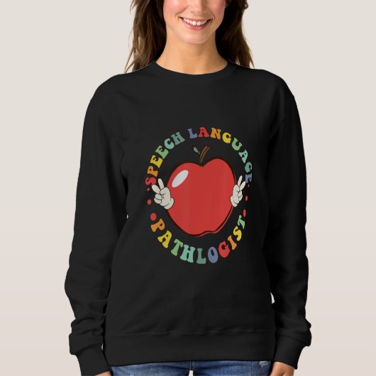 Sweatshirt Pathologiste du langage et de la parole rétro funk (Devant)