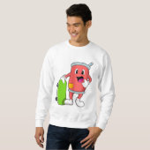 Sweatshirt Patinage avec skateboard (Devant entier)