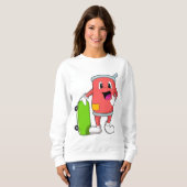 Sweatshirt Patinage avec skateboard (Devant entier)