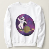 Sweatshirt Patinage d'astronautes dans l'espace (Design devant)
