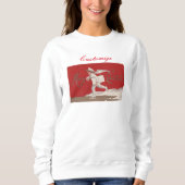 Sweatshirt Patinage Vintage Thunder_Cove Noël (Devant)