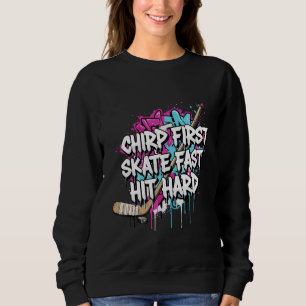 Sweatshirt Patinoire de hockey sur glace Rat Graffiti Drip Ar