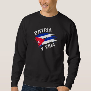 Sweatshirt Patria Y Vida Liberté Et Démocratie Pour Les Cubai