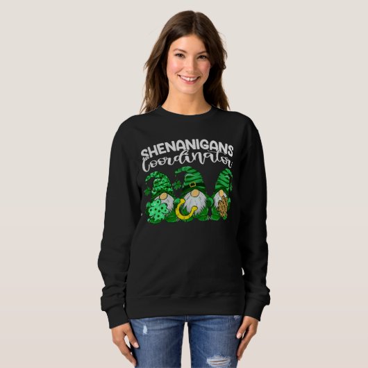 Sweatshirt Patrick Gnomes Shenanigans Coordinator Patricks Da (Devant entier)