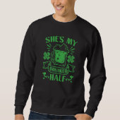 Sweatshirt Patrick's Day She's my drunker half Premium (Devant)