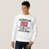 Sweatshirt Patrimoine norvégien Norvège Racines drapeau norvé (Devant entier)