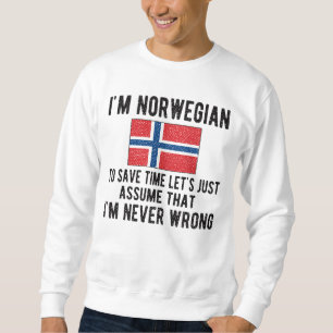 Sweatshirt Patrimoine norvégien Norvège Racines drapeau norvé