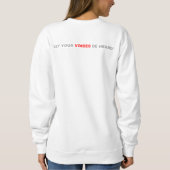 Sweatshirt Patriote à manches longues blanches pour femmes (Dos)