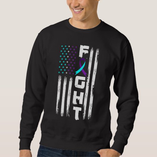 Sweatshirt Patriotic American US Flag Suicide Prevention Awar (Devant)