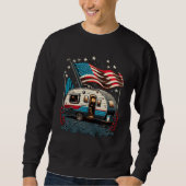 Sweatshirt Patriotic Camping And Caravan Adventure USA  6 (Devant)
